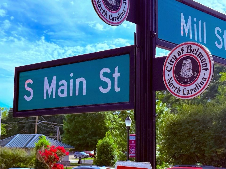 Downtown Belmont, NC on South Main Street