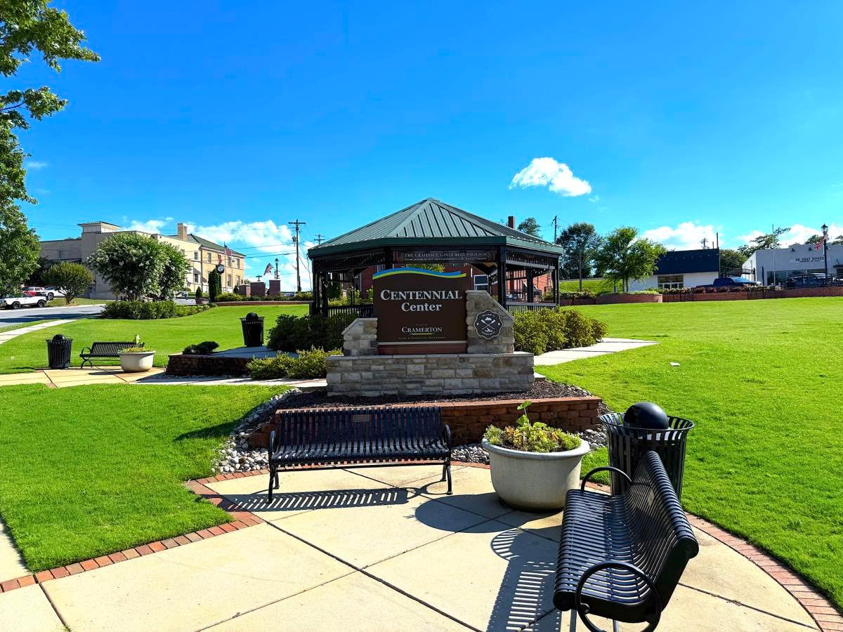 Centennial gazebo in downtown Cramerton, NC