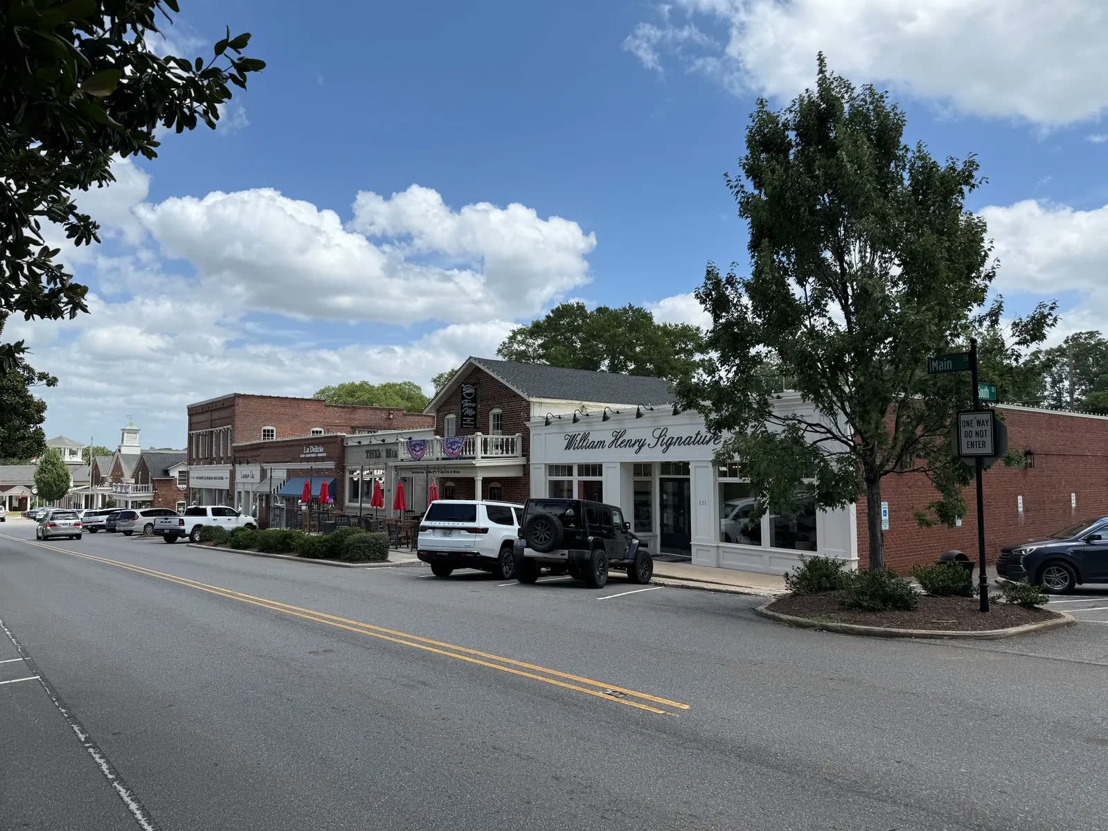 Historic Main Street in downtown McAdenville, NC